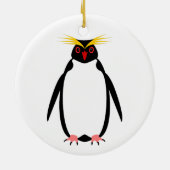 Rotspinguïn of macaroni keramisch ornament (Achterkant)