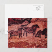 Rotsschilderij van tarpans, c.17000 BC Briefkaart (Voorkant / Achterkant)