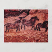 Rotsschilderij van tarpans, c.17000 BC Briefkaart (Voorkant)