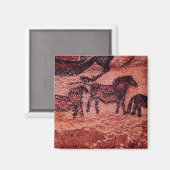 Rotsschilderij van tarpans, c.17000 BC Magneet (Voorkant / Achterkant)