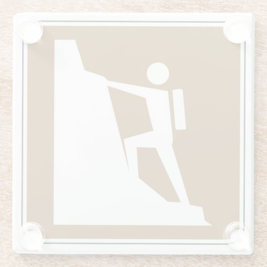 Rotssymbool Glazen Onderzetter (Achterkant)