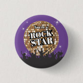 Rotstar disco ball medewerker kudos award button (Voorkant)