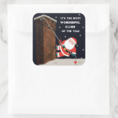 Rotstijgen Kerst Vierkant Sticker (Tas)