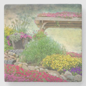 rotstuin met latwerk stenen onderzetter (Voorkant)