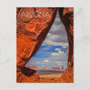 Rotsvenster naar Monument Valley, AZ Briefkaart