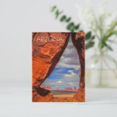 Rotsvenster naar Monument Valley, AZ Briefkaart (Staand voorkant)