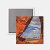 Rotsvenster naar Monument Valley, AZ Magneet (Voorkant / Achterkant)