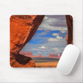 Rotsvenster naar Monument Valley, AZ Muismat (Met muis)