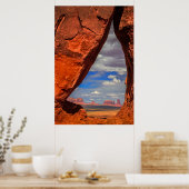 Rotsvenster naar Monument Valley, AZ Poster (Keuken)