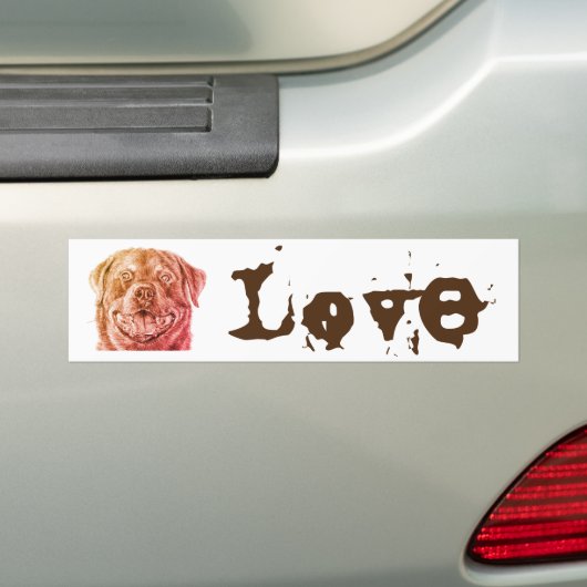 Rott Love Bumpersticker (Op auto)