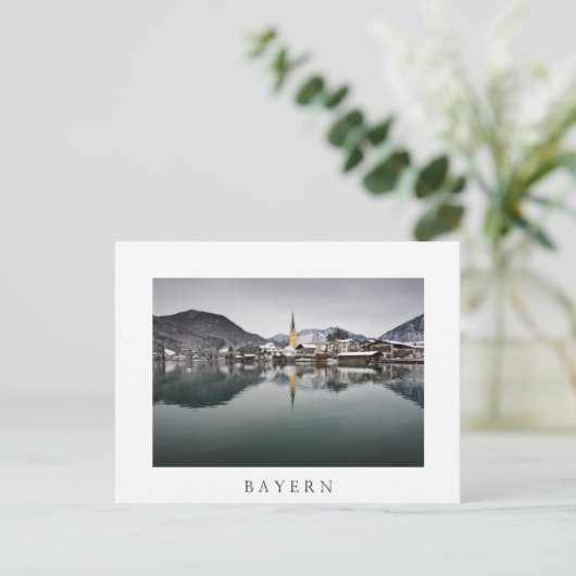 Rottach-Egern in het Tegernsee, Beieren in de wint Briefkaart (Staand voorkant)