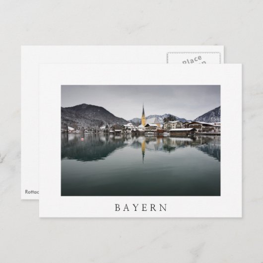 Rottach-Egern in het Tegernsee, Beieren in de wint Briefkaart (Voorkant / Achterkant)