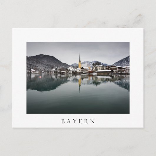 Rottach-Egern in het Tegernsee, Beieren in de wint Briefkaart (Voorkant)