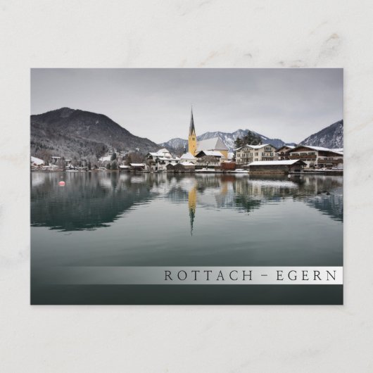 Rottach-Egern in het Tegernsee, Beieren in de wint Briefkaart (Voorkant)