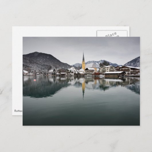 Rottach-Egern in het Tegernsee, Beieren in de wint Briefkaart (Voorkant / Achterkant)