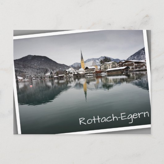 Rottach-Egern in het Tegernsee, Beieren in de wint Briefkaart (Voorkant)