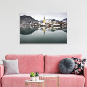 Rottach-Egern in het Tegernsee, Beieren in de wint Canvas Afdruk (Insitu (Woonkamer))