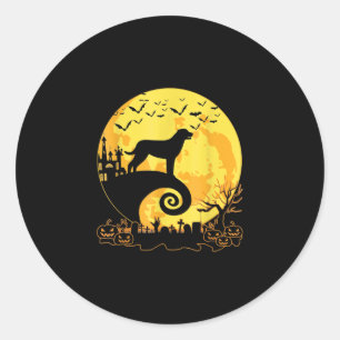 rotte hond halloween costume cadeautjes ideeën ronde sticker