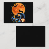 rotte hond maanpompoen halloween costuum gift visitekaartje (Voorkant / Achterkant)