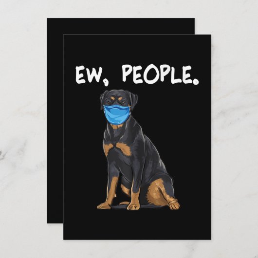 rotte hond met gezichtsmasker bedankkaart (Voorkant / Achterkant)