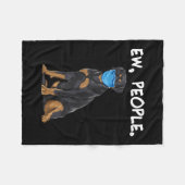 rotte hond met gezichtsmasker fleece deken (Voorkant (Horizontaal))