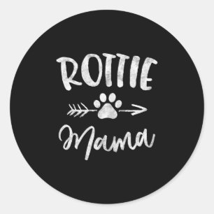 rotte mamma rottweiler ronde sticker