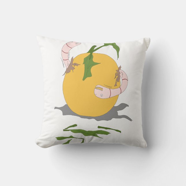 Rotte vruchten met wormen kussen (Voorkant)