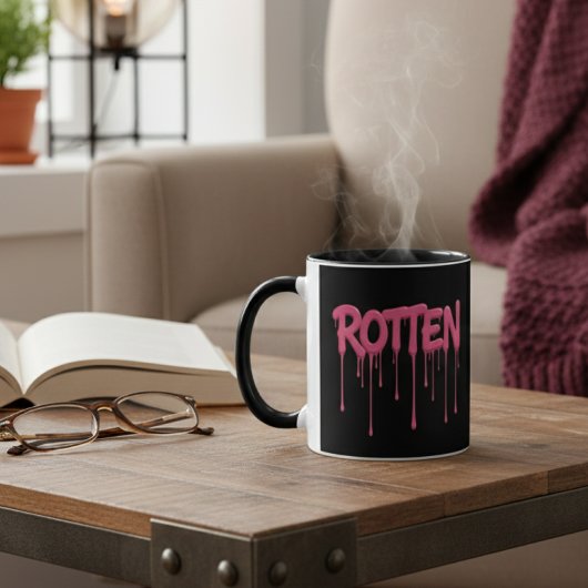 ROTTEN Drip Font Typography Mok