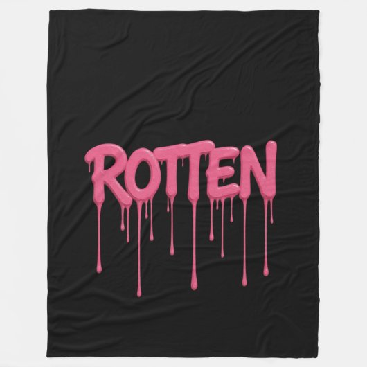 ROTTEN Drip Lettertypografie Fleece Deken (Voorkant)
