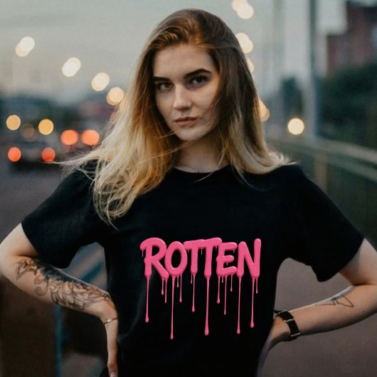 ROTTEN Drip Lettertypografie Tri-Blend Shirt
