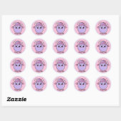 Rotten Egg Pastel Goth Easter Kawaii Pink Lavender Ronde Sticker (Vel)