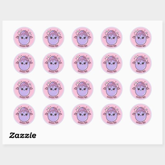 Rotten Egg Pastel Goth Easter Kawaii Pink Lavender Ronde Sticker (Vel)