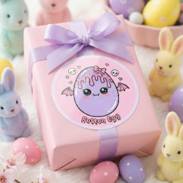Rotten Egg Pastel Goth Pasen Kawaii Roze Lavendel Ronde Sticker