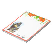  rotten en  Oranje bloemen, speciaal gepersonalise Notitieblok (Linkerzijde)