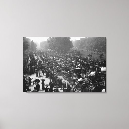 Rotten Row in Hyde Park, Londen, c.1890 Canvas Afdruk (Voorkant)