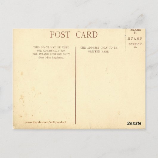 Rotten Row London Vintage Postage. Briefkaart (Achterkant)