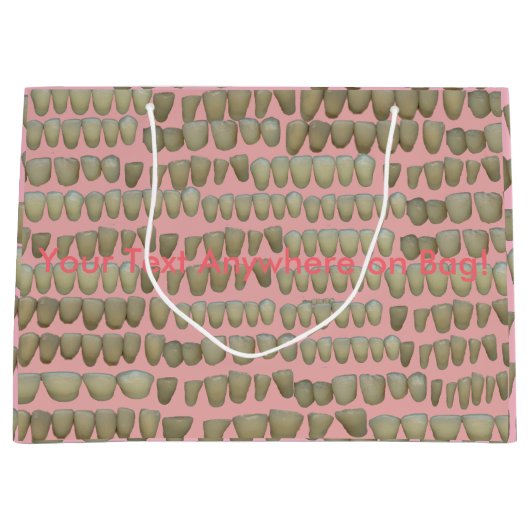 Rotten Tanden Dentist Dentistry Orthodontie Roze Groot Cadeauzakje (Voorkant)