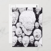 Rotten Ugly Zombies Heads Briefkaart (Voorkant / Achterkant)