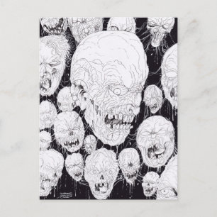 Rotten Ugly Zombies Heads Briefkaart
