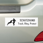 rotten, volgen, Obey, beschermen, SCHUTZHUND Bumpersticker (Op auto)