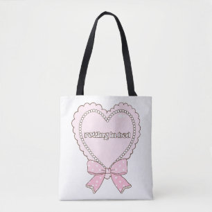 Rottend in Bed Hart Ontwerp Parels & Strikken Sc Tote Bag