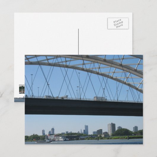 Rotterdam Bridge over de Meuse Photo Briefkaart (Voorkant / Achterkant)