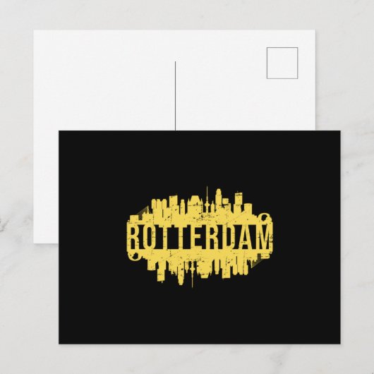 Rotterdam City Cityscape Skyline Trip Funny Gift Briefkaart
