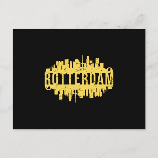 Rotterdam City Cityscape Skyline Trip Funny Gift Briefkaart (Voorkant)