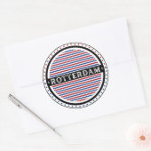 Rotterdam City Pride Emblem – Dutch Identity Ronde Sticker (Envelop)