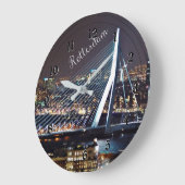 Rotterdam cityscape Acrylic Wall klok (Hoek)