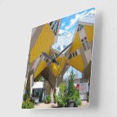 Rotterdam, de Cube Vierkante Klok (Hoek)