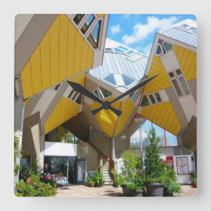 Rotterdam, de Cube Vierkante Klok