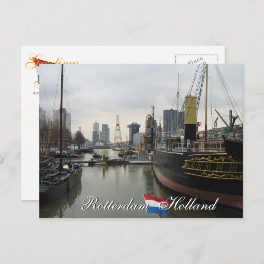 Rotterdam Holland Briefkaart (Voorkant / Achterkant)