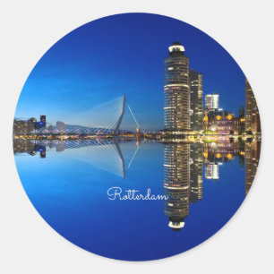 Rotterdam, Landschapsfoto Ronde Sticker